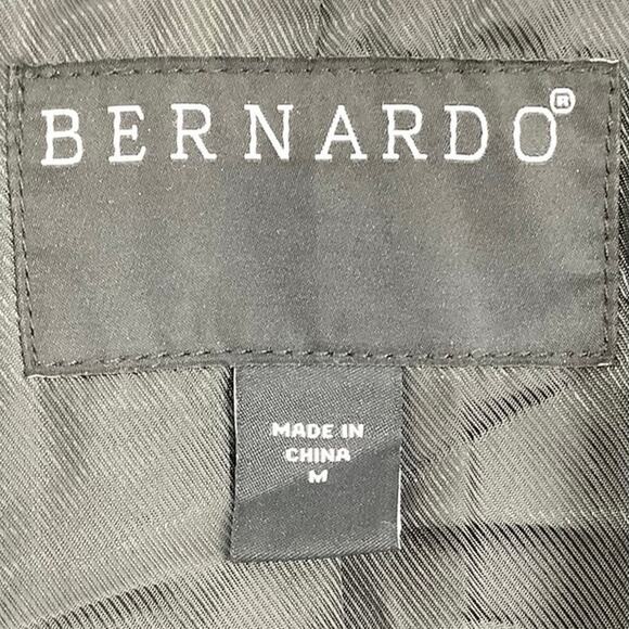 Bernardo Sz M Black Desk To Dinner Oversize Coat Wool Blend Button Front HR1-20 - Picture 5 of 12